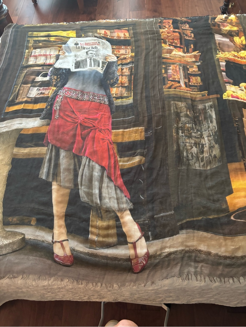 Suzi  Roher “ La Vie Est Belle” 57” Square Scarf